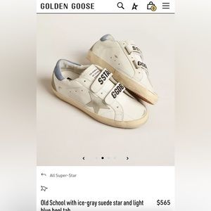 Golden Goose- Old school with ice-gray suede star, and light blue heel tab